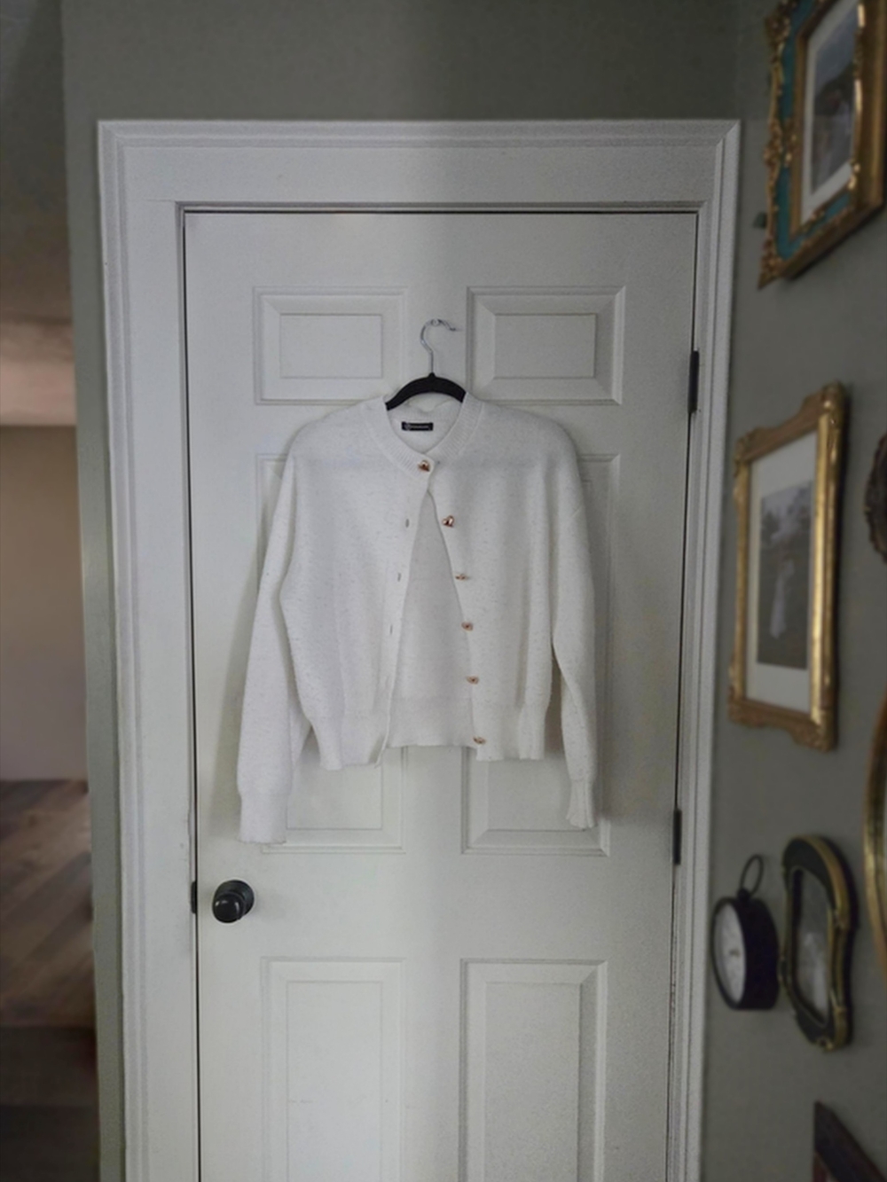 PrettyGarden Heart Button-Front Cardigan Sweater